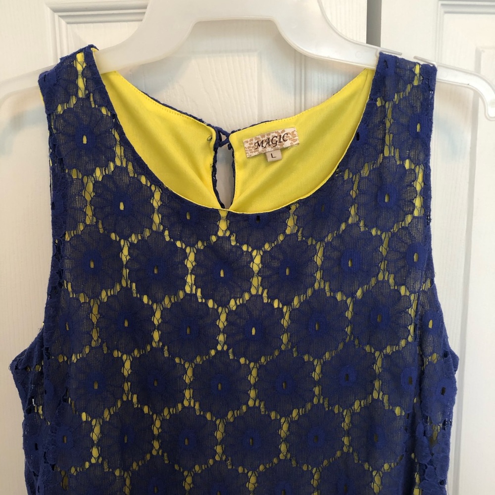 Royal blue lace sun dress
